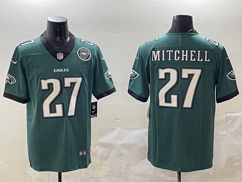 Men Philadelphia Eagles #27 Mitchell Green Second generations 2025 Nike Vapor Limited NFL Jersey style 2092->philadelphia eagles->NFL Jersey